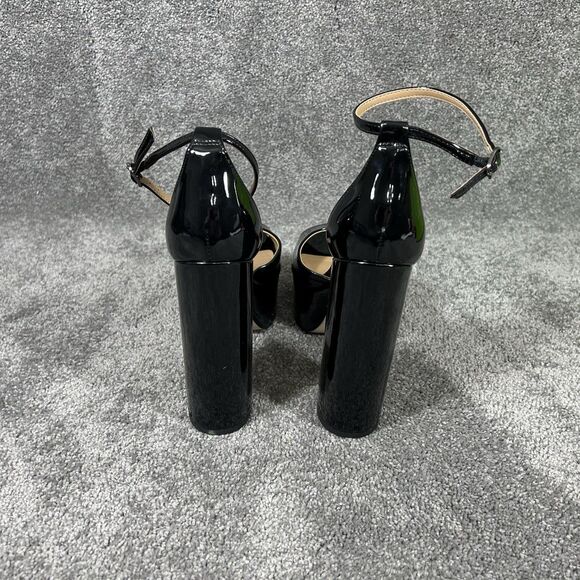 Sam Edelman Kori Women’s Size 7 Black Patent Leather Platform Strappy Heels New - Picture 9 of 14